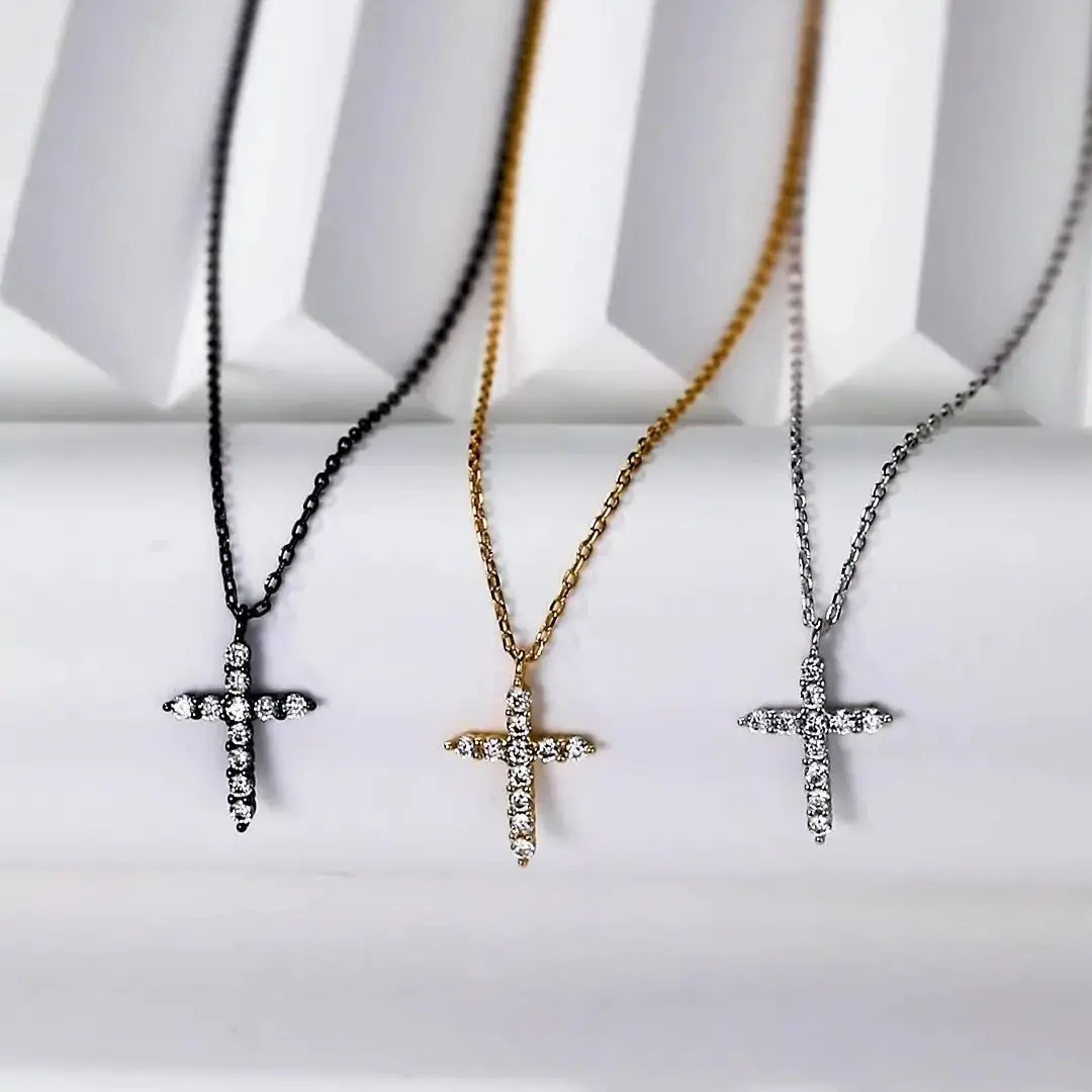 925 Sterling Silver Cross Pendant Necklace with Zircon, Unisex Dainty Chain, Trendy Christian Jewelry Gift for Men & Women
925 Sterling Silver Cross Pendant Necklace with Zircon, Unisex Dainty Chain, Trendy Christian Jewelry Gift for Men & Women