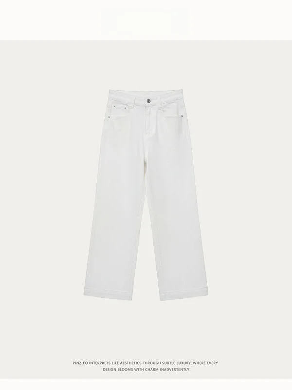 High Waist Loose Fit Thin Nine-Piece Pants Four-Sided Elasticity Casual Cotton Jeans White Rabbit PINZIKO Comfortable Spring
High Waist Loose Fit Thin Nine-Piece Pants Four-Sided Elasticity Casual Cotton Jeans White Rabbit PINZIKO Comfortable Spring