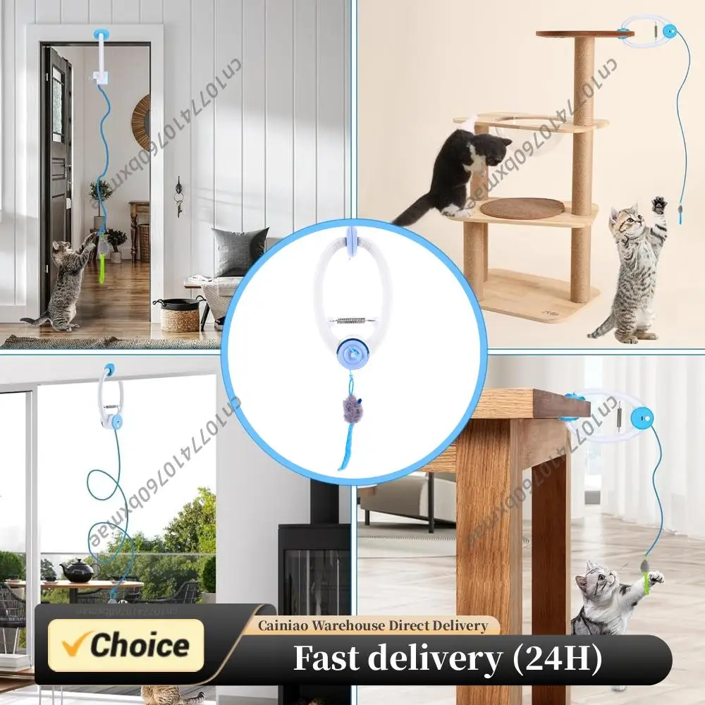 Interactive Cat Teaser Retractable Toys with 3 Catnip Mice Independent Play Hanging Door Cat Toys for Indoor Cats
Interactive Cat Teaser Retractable Toys with 3 Catnip Mice Independent Play Hanging Door Cat Toys for Indoor Cats