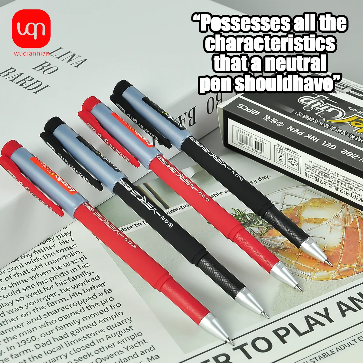 WQN-3/6/12pcs Matte Simple Unisex Pen 0.5mm Tip Black/Red Ink Business Signing Pen School and Office Stationery
WQN-3/6/12pcs Matte Simple Unisex Pen 0.5mm Tip Black/Red Ink Business Signing Pen School and Office Stationery