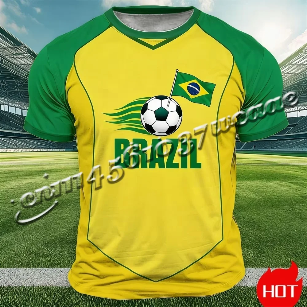2026Brazil Flag Print T Shirt for Men Outdoor Sports Round Neck Loose Tops Summer Brazil Will Football T-shirt Family Matching
2026Brazil Flag Print T Shirt for Men Outdoor Sports Round Neck Loose Tops Summer Brazil Will Football T-shirt Family Matching
