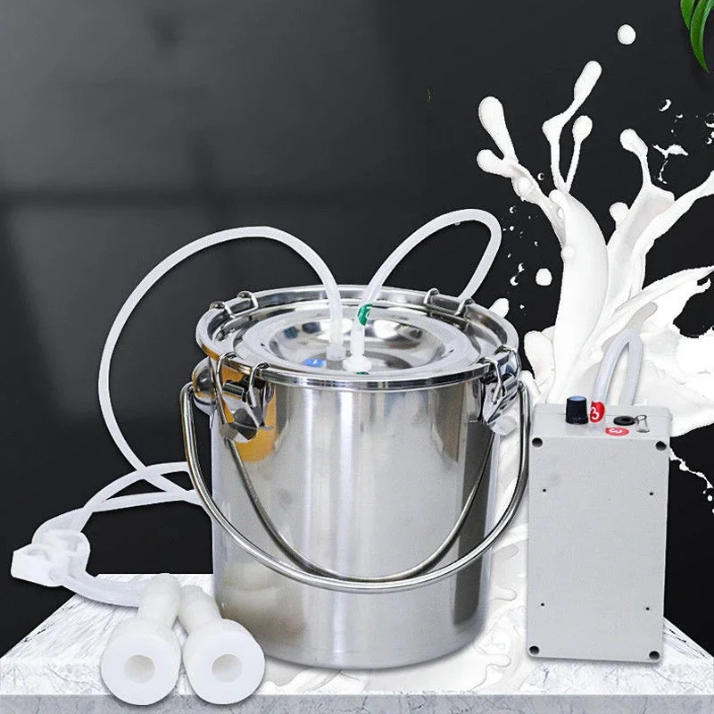 Dairy cow and sheep breast pump Small 220V household milking pump 5L stainless steel bucket Electric ewe and cow milking
Dairy cow and sheep breast pump Small 220V household milking pump 5L stainless steel bucket Electric ewe and cow milking