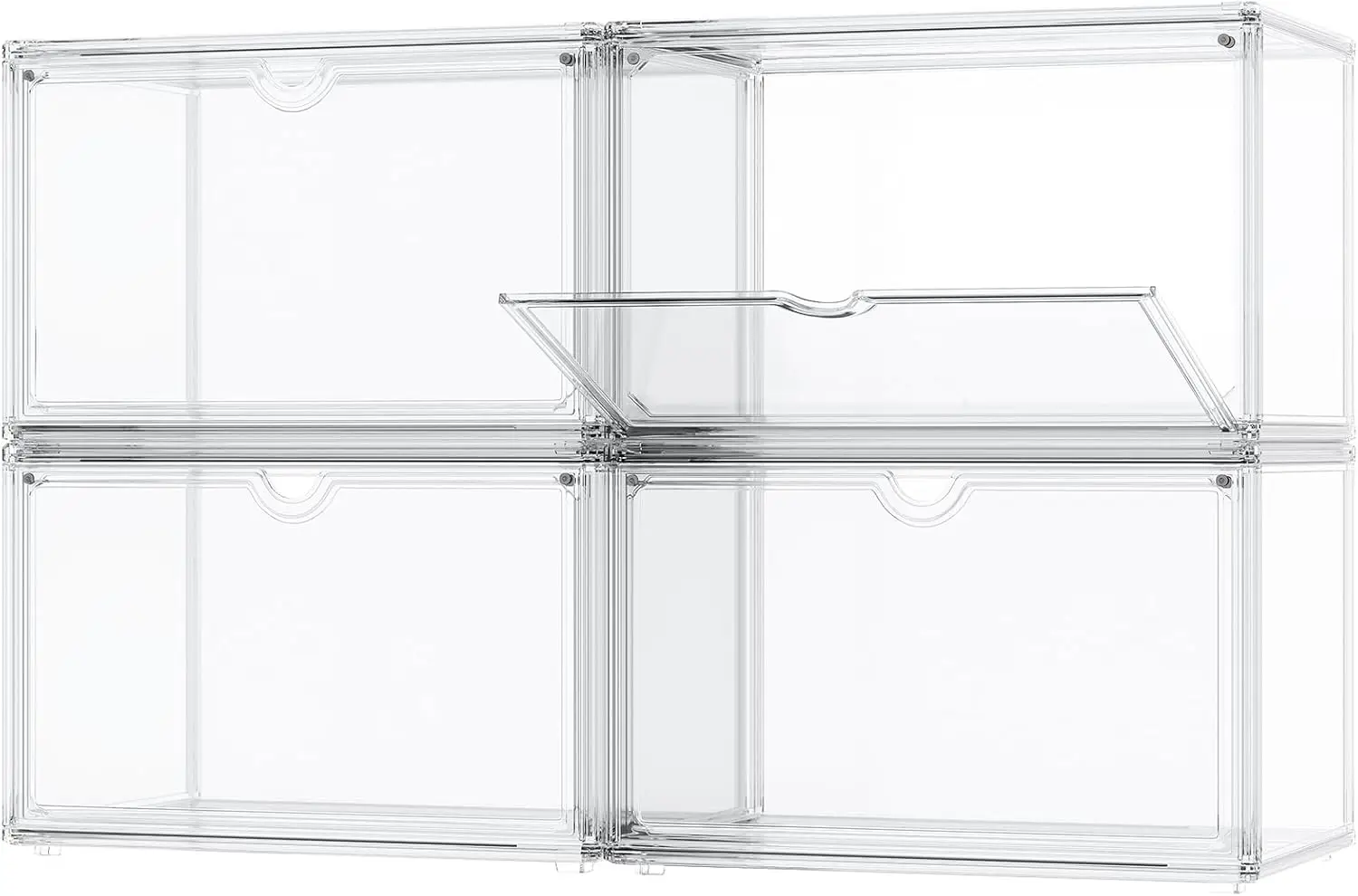Clear Acrylic Display Cases for Collectibles - Stackable Storage Boxes with Magnetic Lid, Organizer
Clear Acrylic Display Cases for Collectibles - Stackable Storage Boxes with Magnetic Lid, Organizer