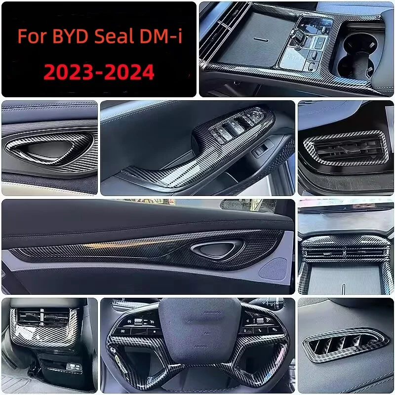 ABS Carbon fiber Rear Seat Air Condition Outlet Cover Anti kick Frame Trim Decoration Accessories For BYD Seal DM-i 2023-2024
ABS Carbon fiber Rear Seat Air Condition Outlet Cover Anti kick Frame Trim Decoration Accessories For BYD Seal DM-i 2023-2024
