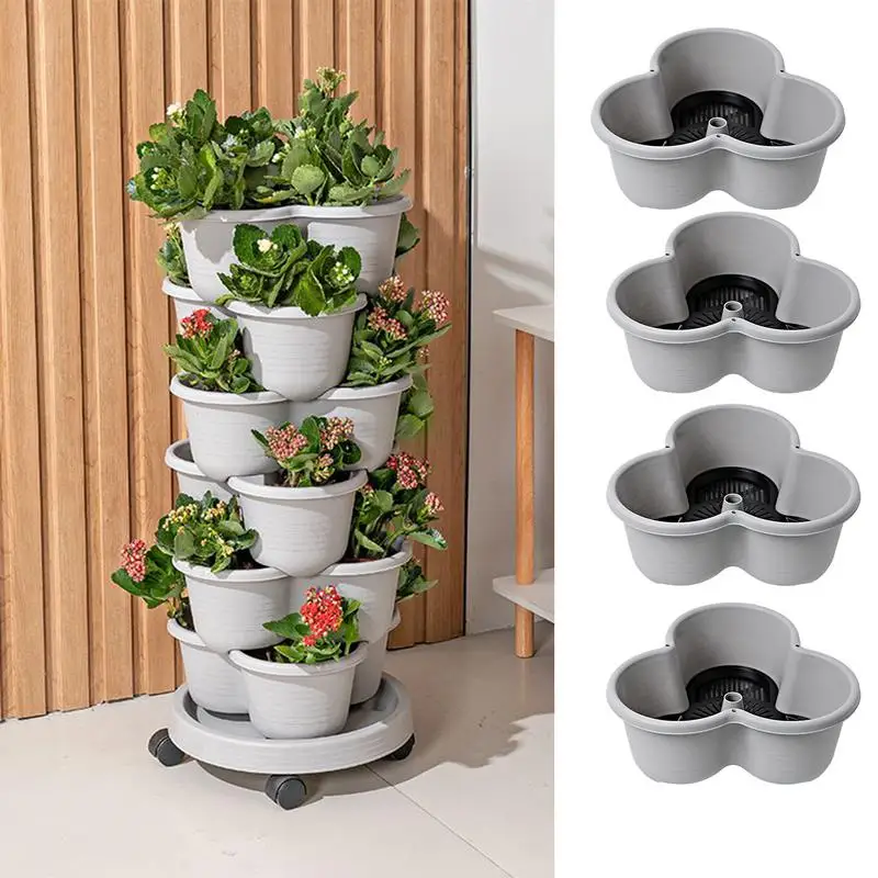 Stackable Vertical Flower Pot With Movable Tray Stackable Strawberry Planter 4 Levels Plant Tower Vegetables Plant Pot Frame
Stackable Vertical Flower Pot With Movable Tray Stackable Strawberry Planter 4 Levels Plant Tower Vegetables Plant Pot Frame