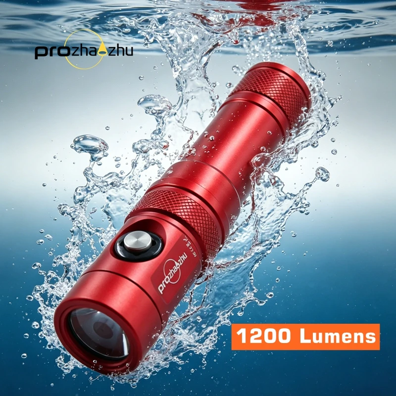 Подводный фонарь PROZHAOZHU DL-B50-R, 1200 лм, IP68, водонепроницаемый до 100 м, с зарядкой USB-C, для дайвинга и плавания
Подводный фонарь PROZHAOZHU DL-B50-R, 1200 лм, IP68, водонепроницаемый до 100 м, с зарядкой USB-C, для дайвинга и плавания