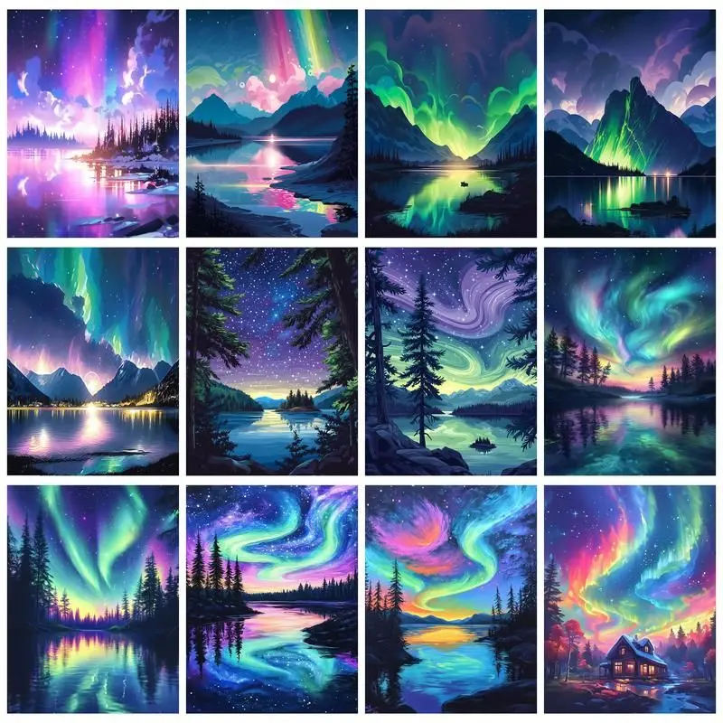 GATYZTORY Picture By Number Aurora Borealis Landscape Kits Painting By Numbers Drawing On Canvas HandPainted Home Decor
GATYZTORY Picture By Number Aurora Borealis Landscape Kits Painting By Numbers Drawing On Canvas HandPainted Home Decor