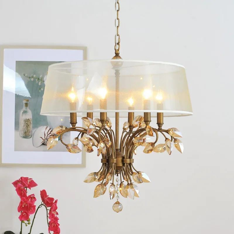 American-style rustic retro living room chandelier, European-style pastoral bedroom, dining room, wrought iron chandelier
American-style rustic retro living room chandelier, European-style pastoral bedroom, dining room, wrought iron chandelier