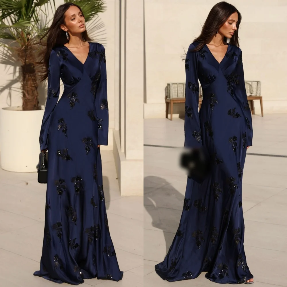 Customized High Quality Jersey Sequined Pleat A-line V-neck Long Dresses Bespoke Occasion Intricate Retro
Customized High Quality Jersey Sequined Pleat A-line V-neck Long Dresses Bespoke Occasion Intricate Retro