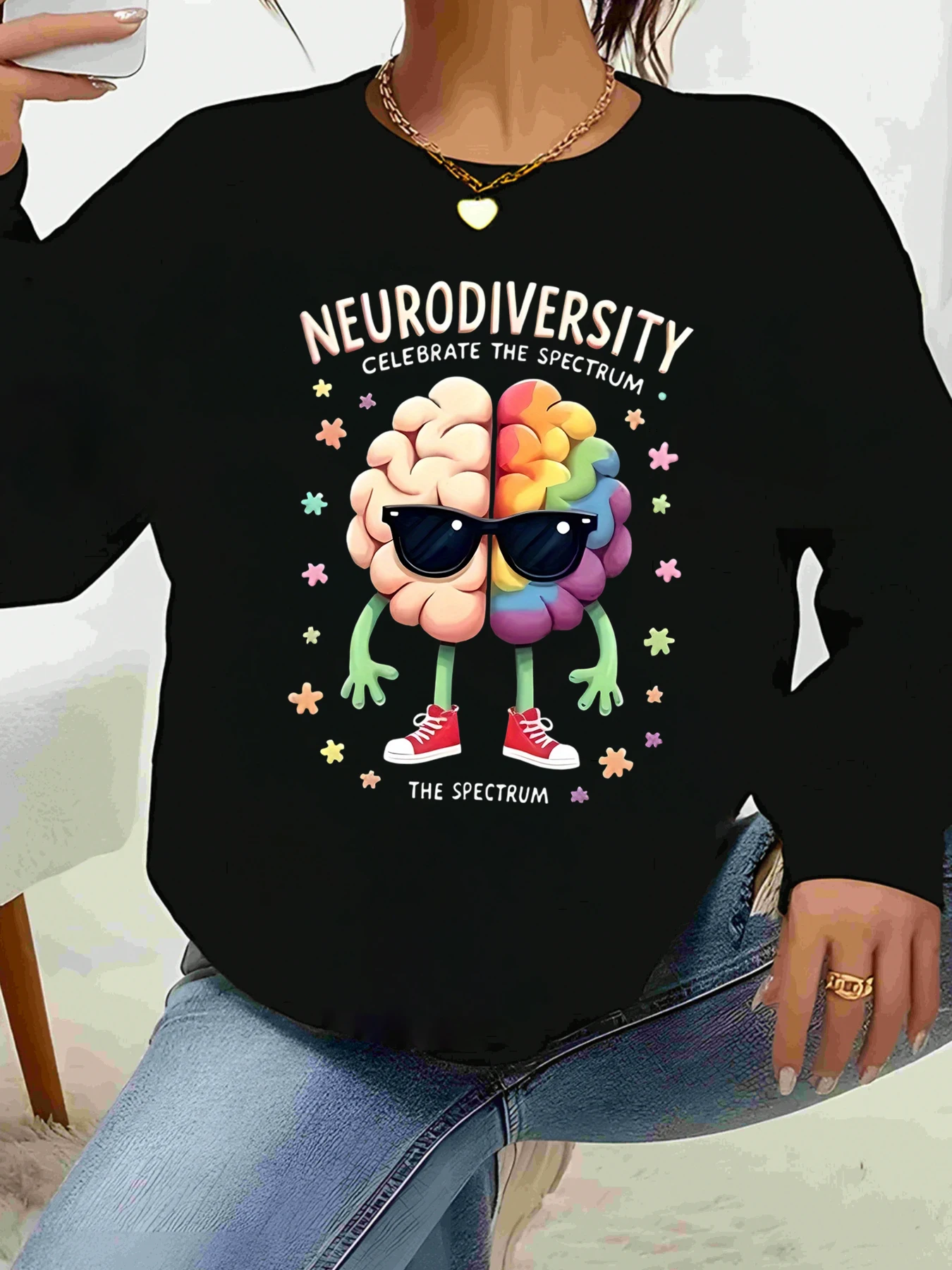 Повседневная одежда с длинными рукавами и графическим принтом Neurodiversity Brain Celebrate the Spectrum для женщин и девочек
Повседневная одежда с длинными рукавами и графическим принтом Neurodiversity Brain Celebrate the Spectrum для женщин и девочек