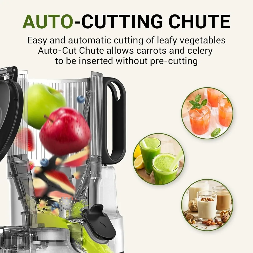 Juicer Machines, Self-Feeding Masticating Juicer Fit Whole Fruits & Vegetables, Cold Press Electric Juicer Machines
Juicer Machines, Self-Feeding Masticating Juicer Fit Whole Fruits & Vegetables, Cold Press Electric Juicer Machines