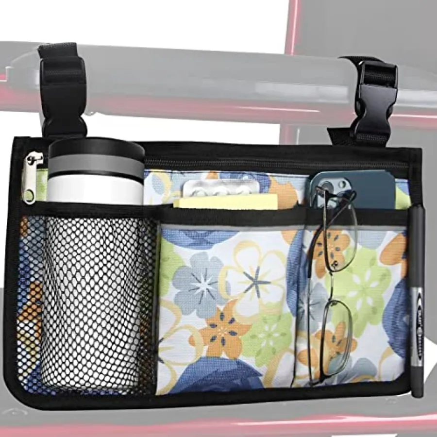 Wheelchair Side Bag, Upgrade Wheelchair Armrest Storage Pouch with Cup Holder and Reflective Strip Made with Waterproof Fabric,
Wheelchair Side Bag, Upgrade Wheelchair Armrest Storage Pouch with Cup Holder and Reflective Strip Made with Waterproof Fabric,