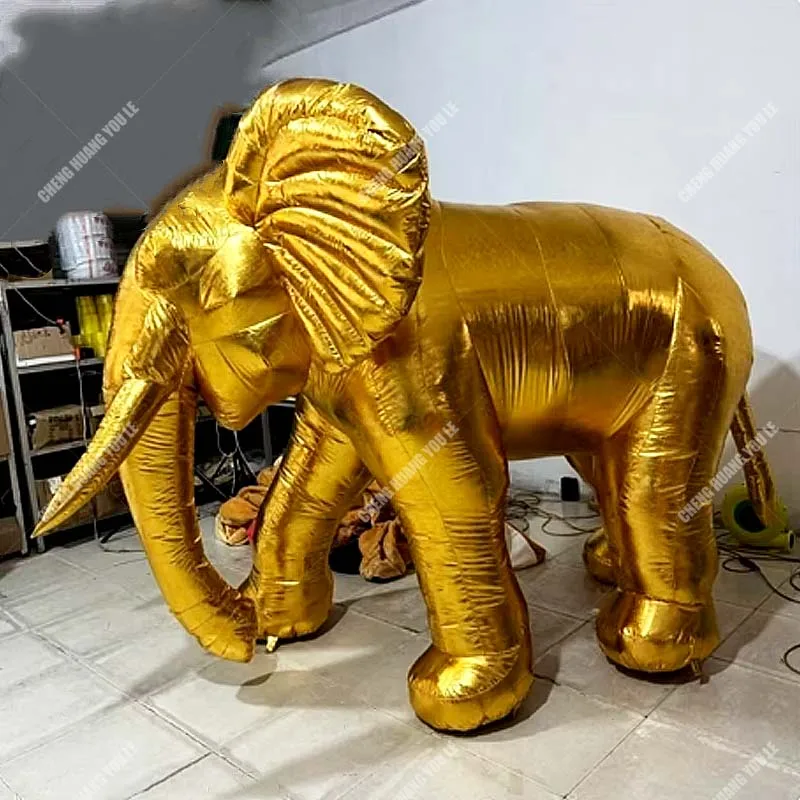 Gold long nose inflatable elephant gold color giant balloon animal elephants with air blower
Gold long nose inflatable elephant gold color giant balloon animal elephants with air blower