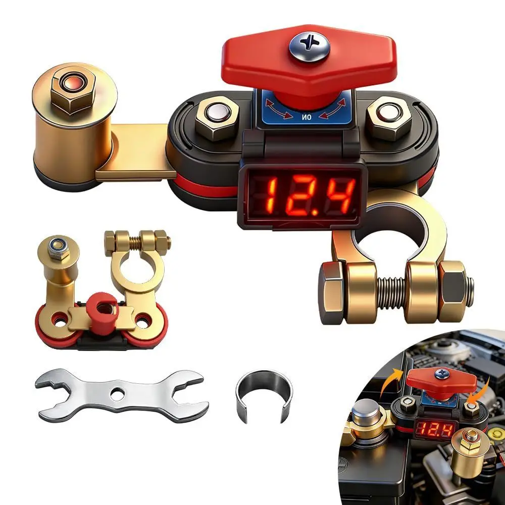 12V-24V Car Battery Disconnect Switch Copper Terminal 360° Dual-Rotary Bidirectional Joint Switch Easy Install Anti-Power Off
12V-24V Car Battery Disconnect Switch Copper Terminal 360° Dual-Rotary Bidirectional Joint Switch Easy Install Anti-Power Off