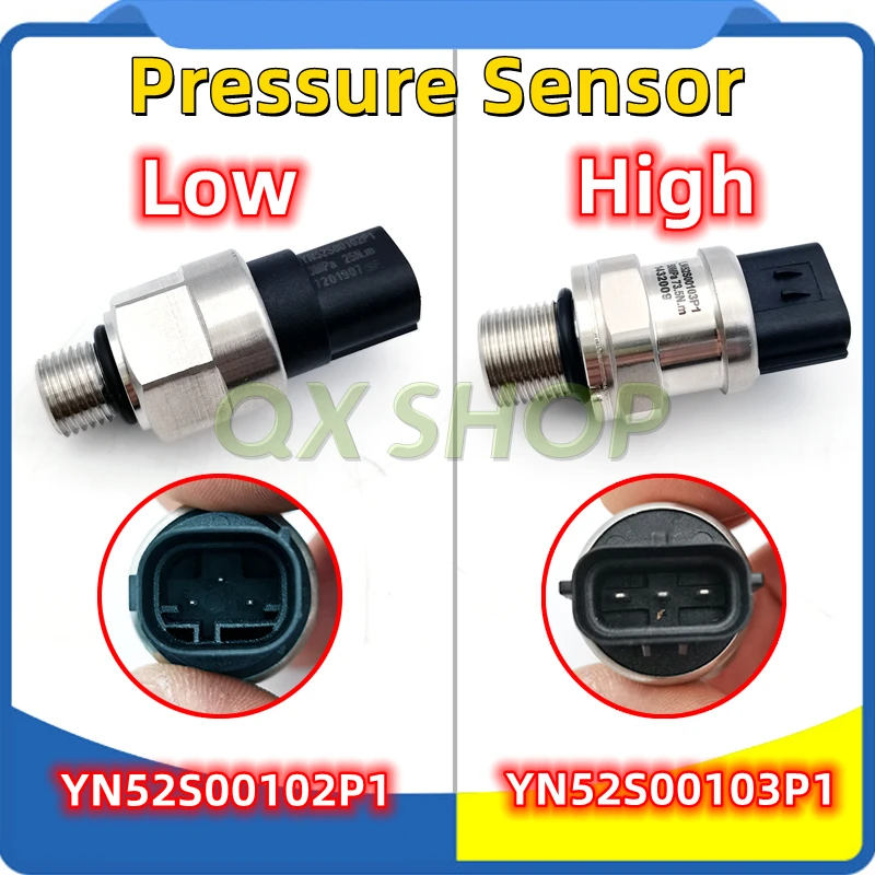 Excavator Accessories YN52S00102P1、YN52S00103P1 Low and High Pressure Sensor For Kobelc SK200 SK250 SK300-8-10 new style
Excavator Accessories YN52S00102P1、YN52S00103P1 Low and High Pressure Sensor For Kobelc SK200 SK250 SK300-8-10 new style