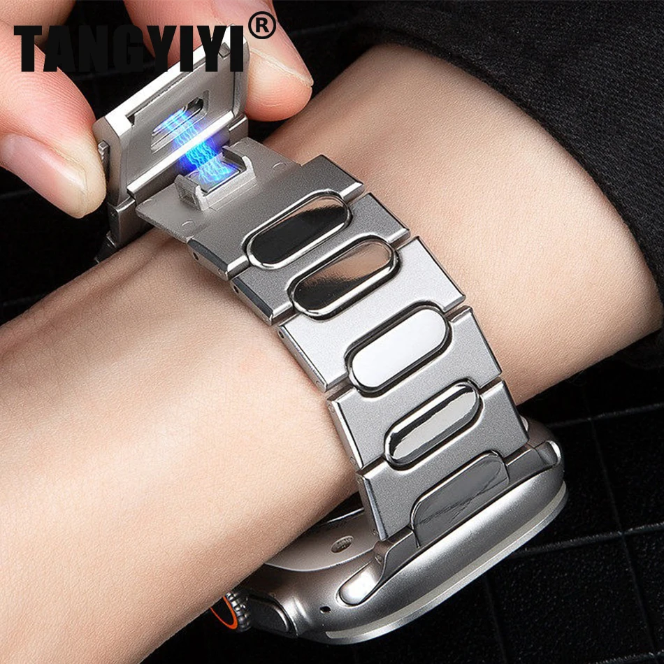 Titanium Watch Strap For Apple Watch Series 11/10/9/8/7/6/5/SE/Ultra 3 2 Magnetic Clasp Watch Band For iWatch 49/46/45/44/42mm
Titanium Watch Strap For Apple Watch Series 11/10/9/8/7/6/5/SE/Ultra 3 2 Magnetic Clasp Watch Band For iWatch 49/46/45/44/42mm