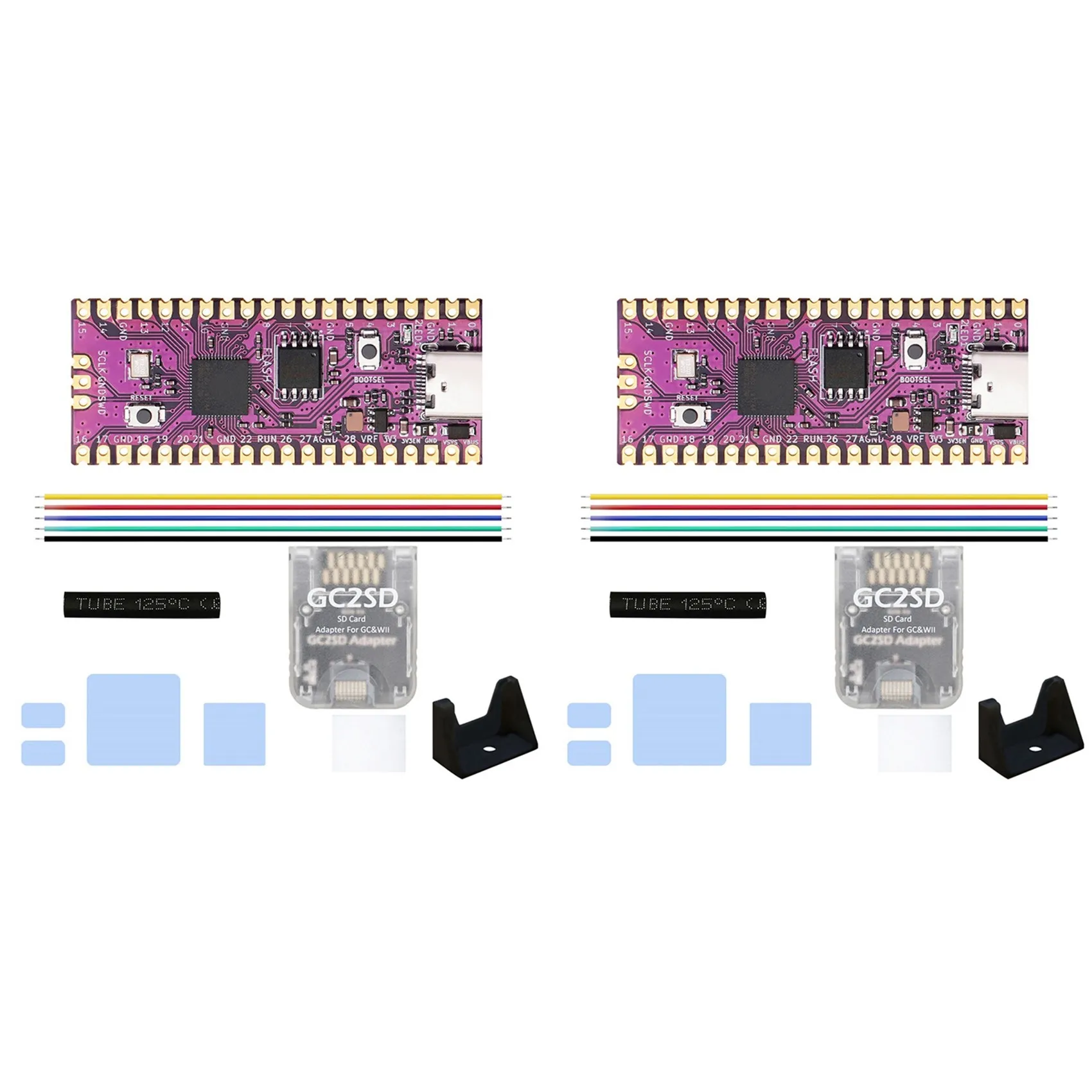 Комплект платы JABS-2X для Raspberry Picoboot + кардридер GC2SD, двухъядерный процессор RP2040, 264 КБ SRAM + 16 МБ Flash RAM
Комплект платы JABS-2X для Raspberry Picoboot + кардридер GC2SD, двухъядерный процессор RP2040, 264 КБ SRAM + 16 МБ Flash RAM