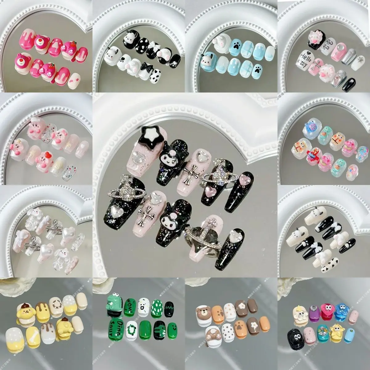 Cartoon Kuromi Cinnamoroll False Nails Handmade Removable Manicure Short Style Fake Nail Decoration Accessories Student Kid Gift
Cartoon Kuromi Cinnamoroll False Nails Handmade Removable Manicure Short Style Fake Nail Decoration Accessories Student Kid Gift