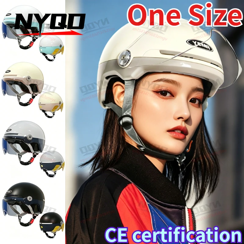 Adult Cycling Helmet With Goggles Lens Ear Protection Reflective Design Breathable MTB Road E-Bike Safety Riding Helmet