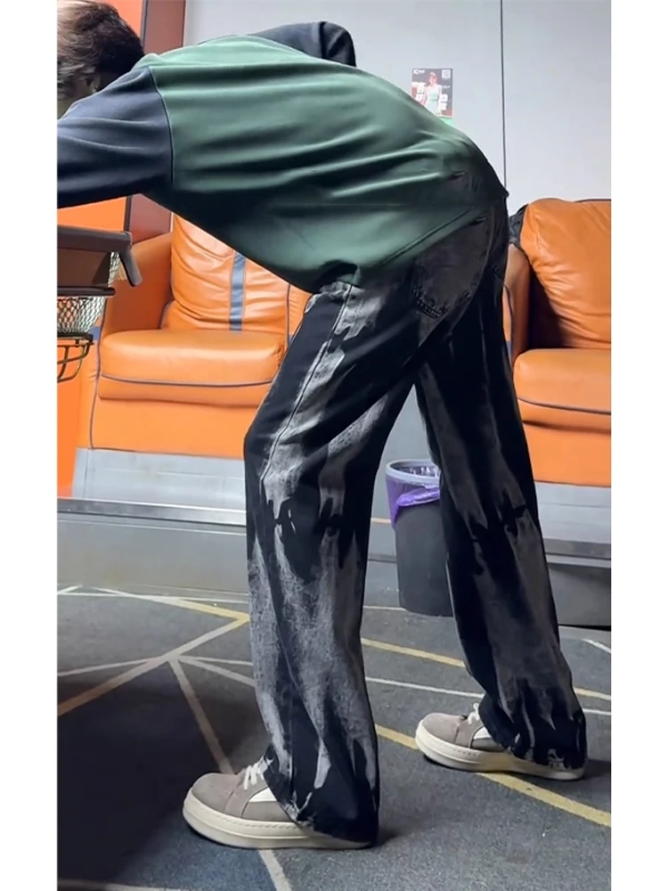 Мужские джинсы Bla Tie Dye свободного прямого кроя с широкими штанинами, винтажные, в американском стиле, осенние, модные, молодежные, повседневные
Мужские джинсы Bla Tie Dye свободного прямого кроя с широкими штанинами, винтажные, в американском стиле, осенние, модные, молодежные, повседневные