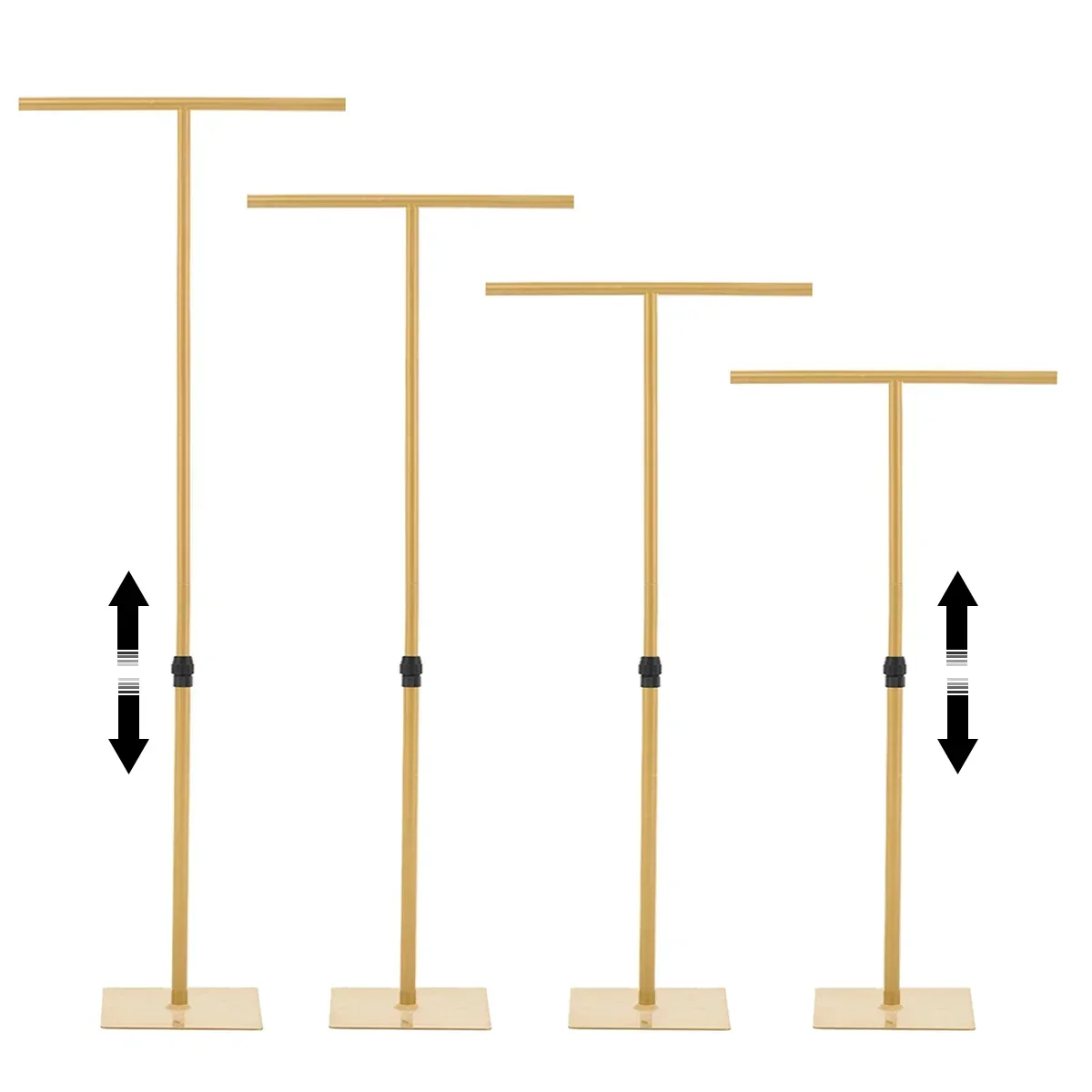 4pcs 8FT Backdrop Stand Adjustable Height - Heavy Duty Metal Background Stand Decor for Wedding Birthday Gold
4pcs 8FT Backdrop Stand Adjustable Height - Heavy Duty Metal Background Stand Decor for Wedding Birthday Gold