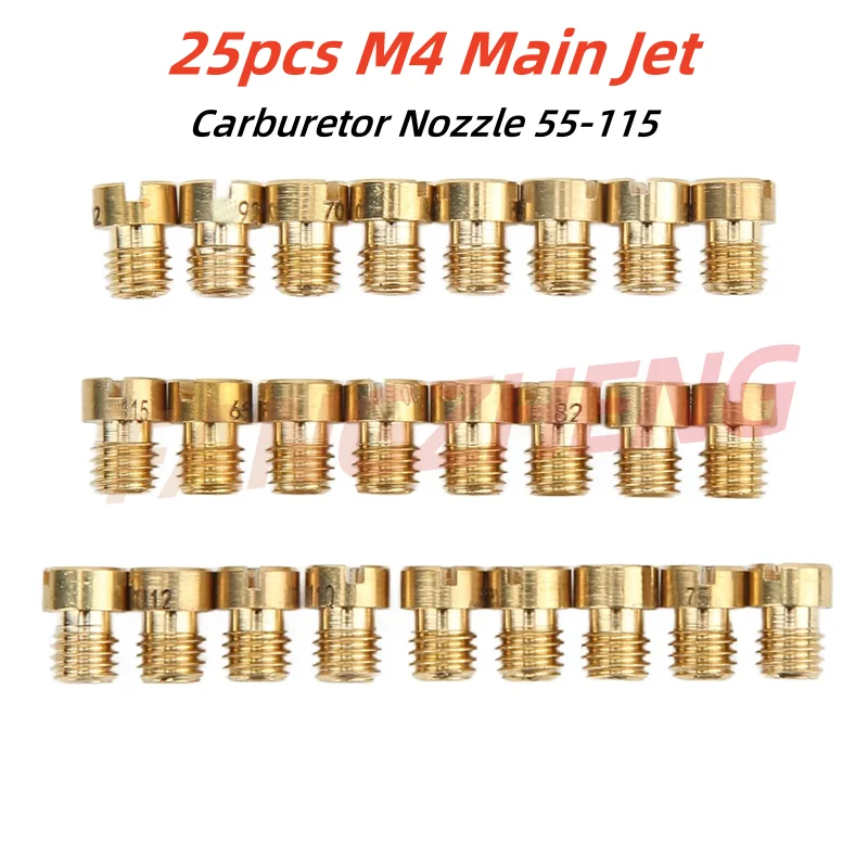 25pcs M4 Main Jet 4mm For GY6 50cc 139QMB Scooter Motorcycle Mikuni Keihin Carburetor CVK24~26 PZ19 Carb Nozzle Size 55-115
25pcs M4 Main Jet 4mm For GY6 50cc 139QMB Scooter Motorcycle Mikuni Keihin Carburetor CVK24~26 PZ19 Carb Nozzle Size 55-115
