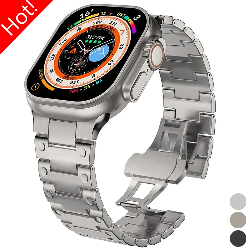 Роскошный титановый браслет для Apple Watch Ultra 2 49 мм 44 мм 42 мм 45 мм, металлический ремешок для IWatch Series 9 8 7 6 5 4 SE
Роскошный титановый браслет для Apple Watch Ultra 2 49 мм 44 мм 42 мм 45 мм, металлический ремешок для IWatch Series 9 8 7 6 5 4 SE