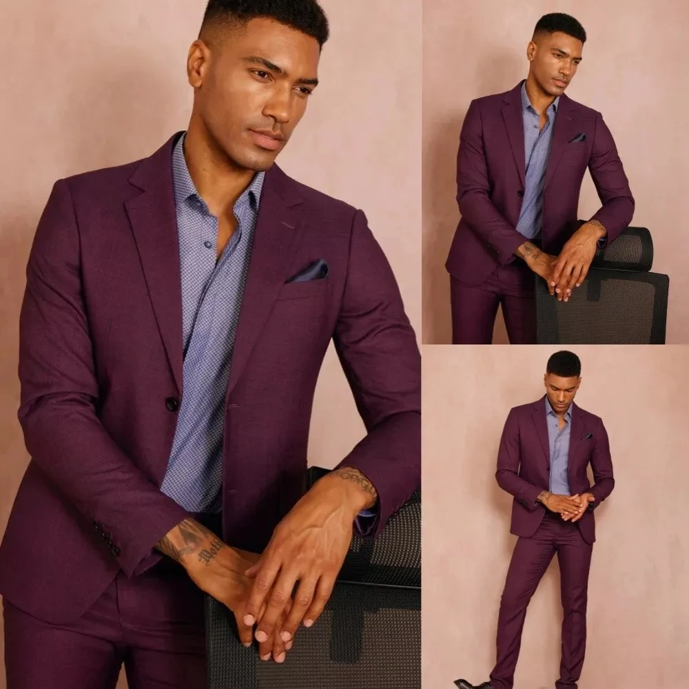 Fashion Customzied Men's Suits 2 Piece Jacket Pants Sets for Wedding Elegant Single Breasted Notch Lapel Slim Fit Male Clithing
Fashion Customzied Men's Suits 2 Piece Jacket Pants Sets for Wedding Elegant Single Breasted Notch Lapel Slim Fit Male Clithing