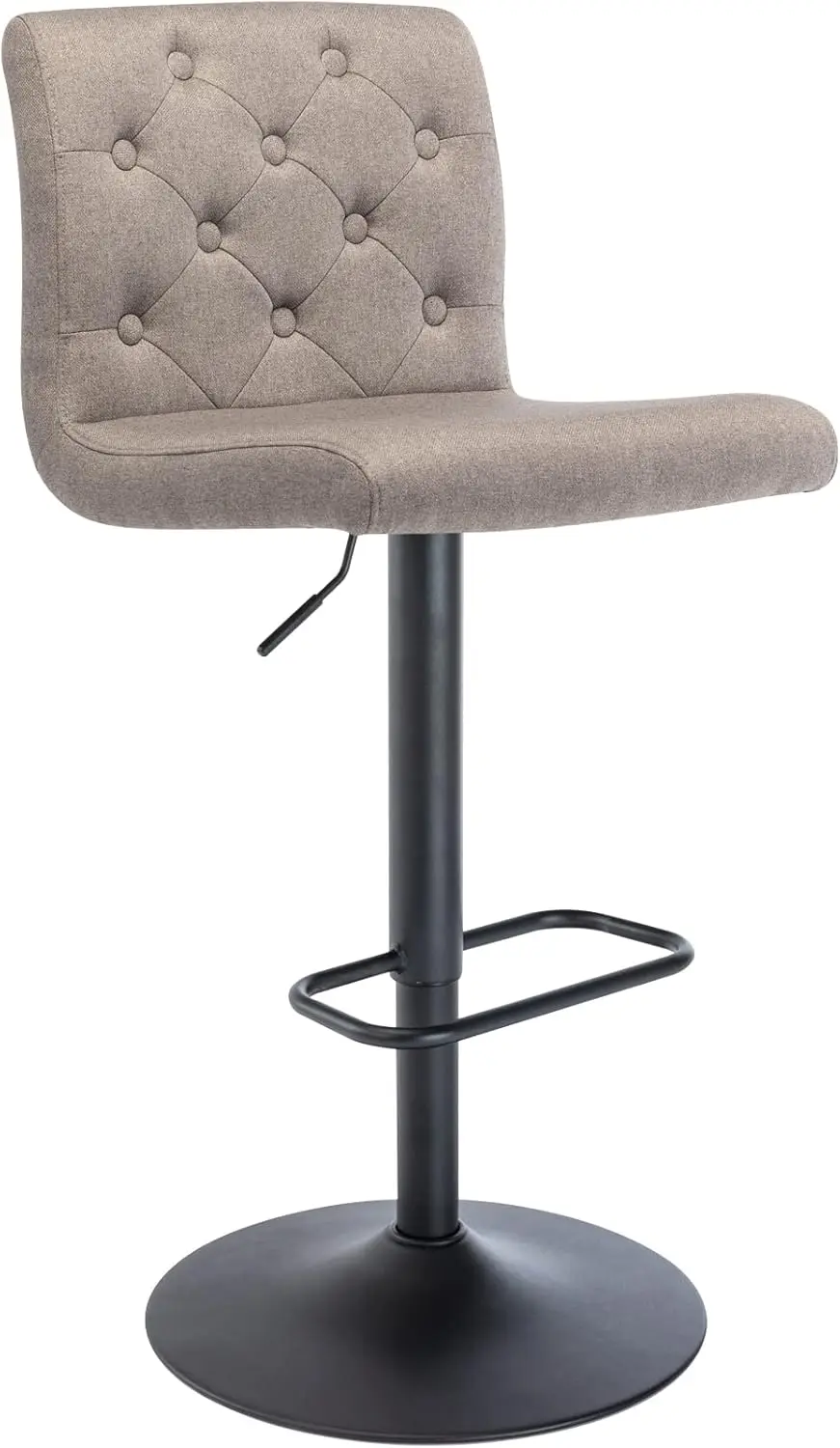 Tufted Fabric Bar Stool, Adjustable Swivel Counter Height Barstool With Back, Upholstered Arml Airlift Bar Chair For Kitchen
Tufted Fabric Bar Stool, Adjustable Swivel Counter Height Barstool With Back, Upholstered Arml Airlift Bar Chair For Kitchen