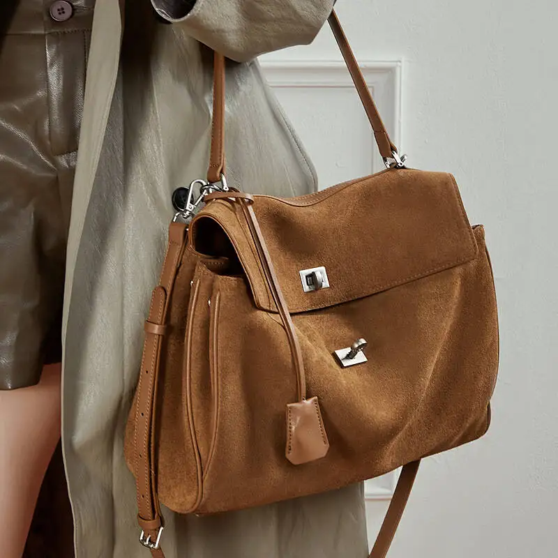 Women Genuine Leather Large Capacity Frosted Cowhide Women's Crossbody Shoulder Bag Soft Suede Tote Bag Lazy Style
Women Genuine Leather Large Capacity Frosted Cowhide Women's Crossbody Shoulder Bag Soft Suede Tote Bag Lazy Style