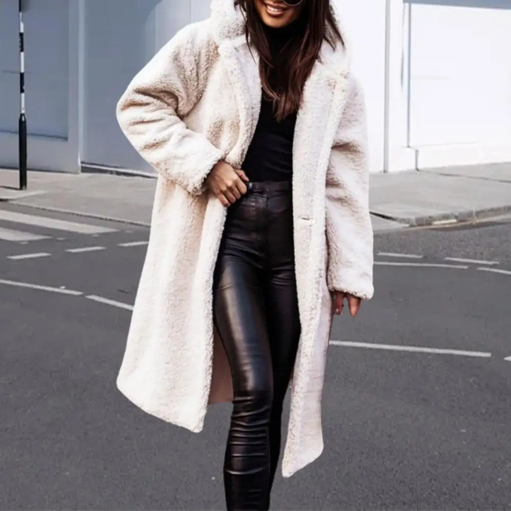 Women Hooded Plush Coat Long Sleeve Loose Fashion Autumn Winter Solid Color Faux Fur Jacket Coats
Women Hooded Plush Coat Long Sleeve Loose Fashion Autumn Winter Solid Color Faux Fur Jacket Coats