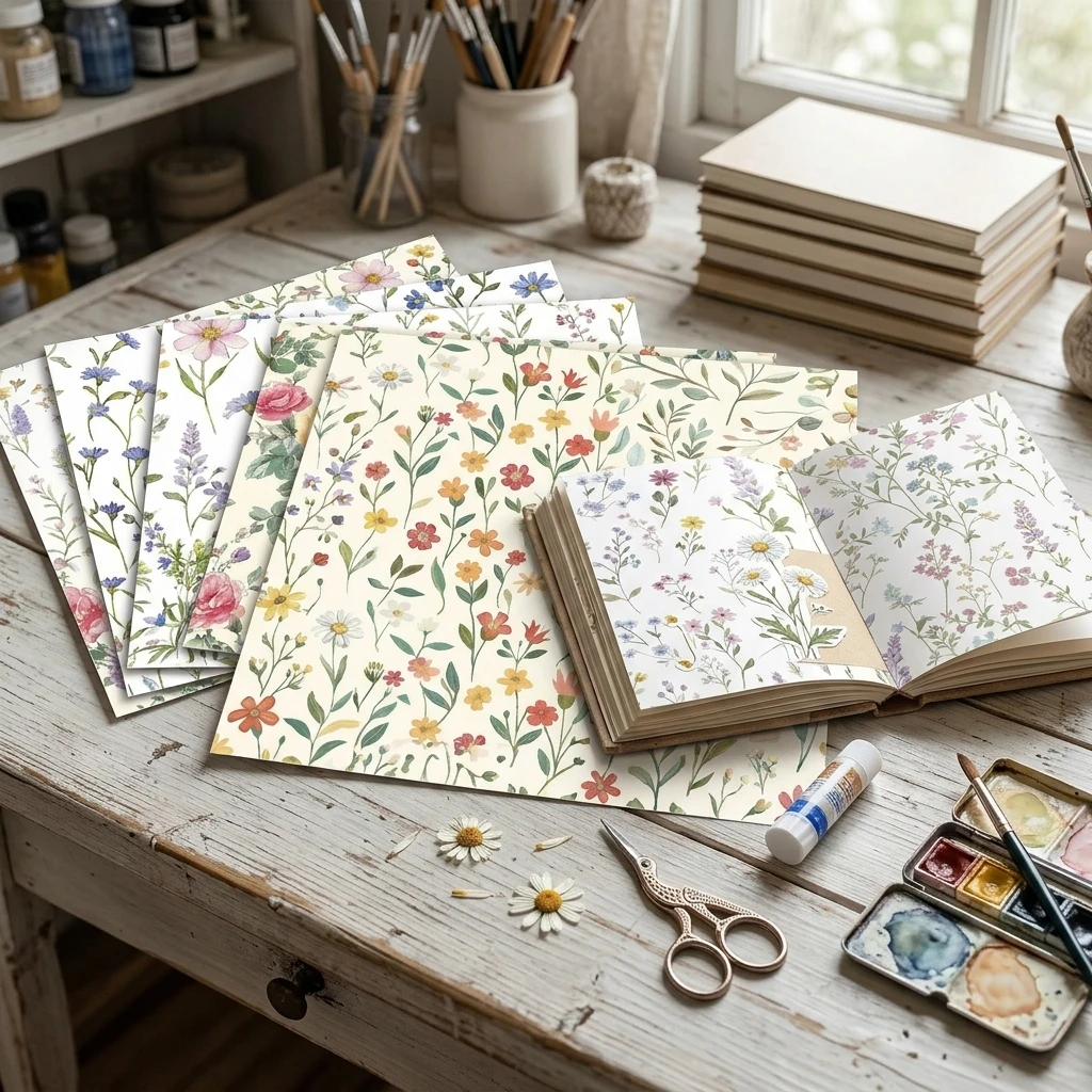 120g Double Sided Printed Watercolor Paper, Daisy Leaf Floral Pattern, Handmade Texture for Painting Beginners
120g Double Sided Printed Watercolor Paper, Daisy Leaf Floral Pattern, Handmade Texture for Painting Beginners