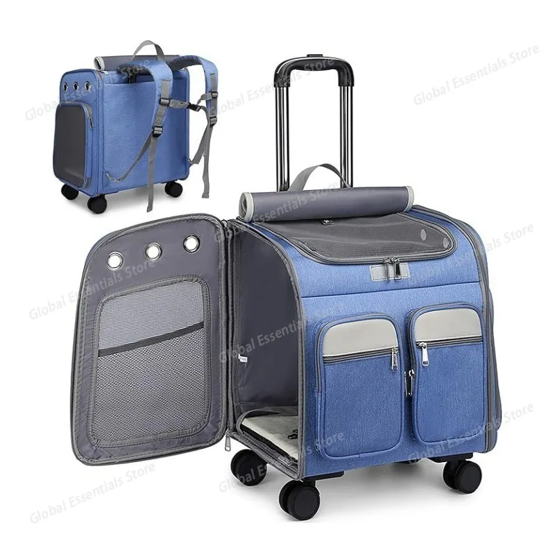 2 in 1 Large Pet Backpack Cat Stroller Pet Carrier with Wheels Portable Foldable Tie-Rod Pet Bag Cat and Dog Travel Carrier Bag
2 in 1 Large Pet Backpack Cat Stroller Pet Carrier with Wheels Portable Foldable Tie-Rod Pet Bag Cat and Dog Travel Carrier Bag