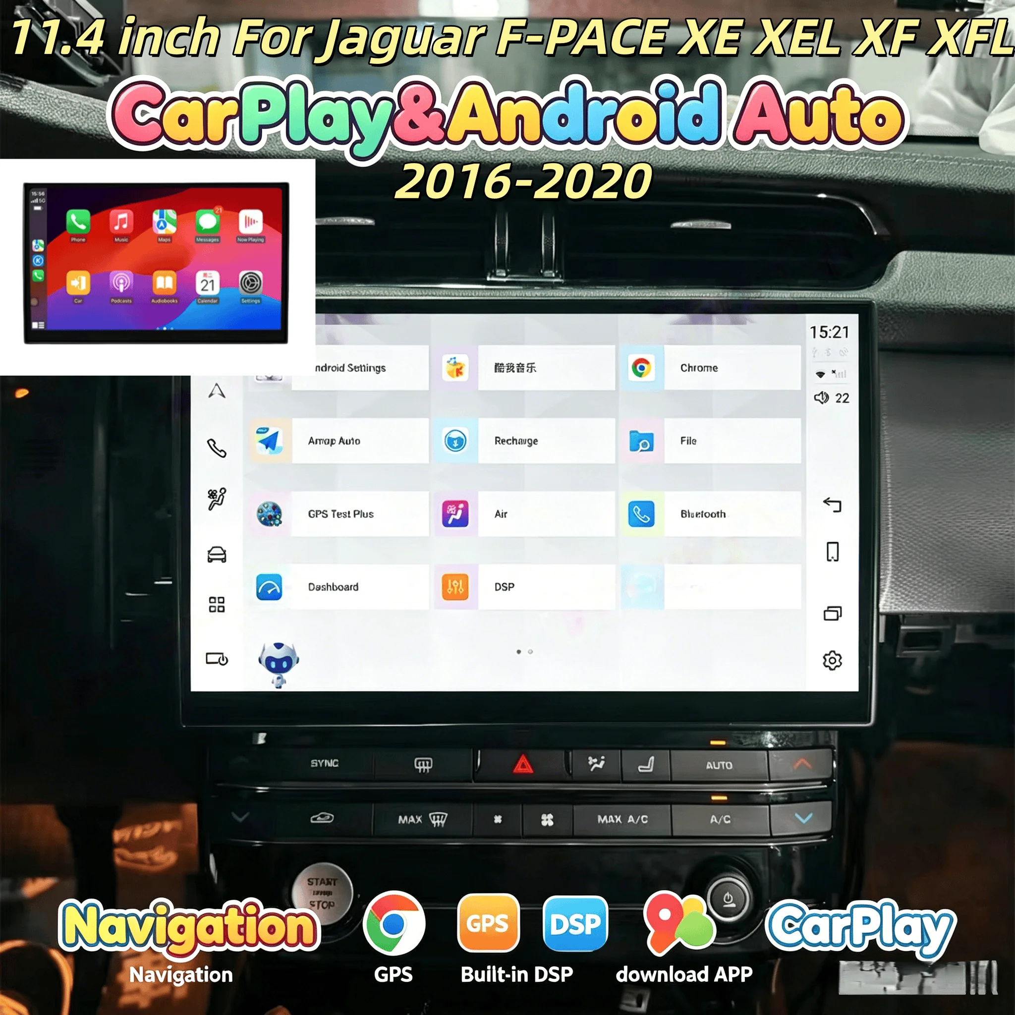 11.4" Original For Jaguar F-PACE XE XEL XF XFL 2016-2020 Android 13 Auto Radio Stereo Player Car Carplay Tape Recorder GPS Navi
11.4" Original For Jaguar F-PACE XE XEL XF XFL 2016-2020 Android 13 Auto Radio Stereo Player Car Carplay Tape Recorder GPS Navi