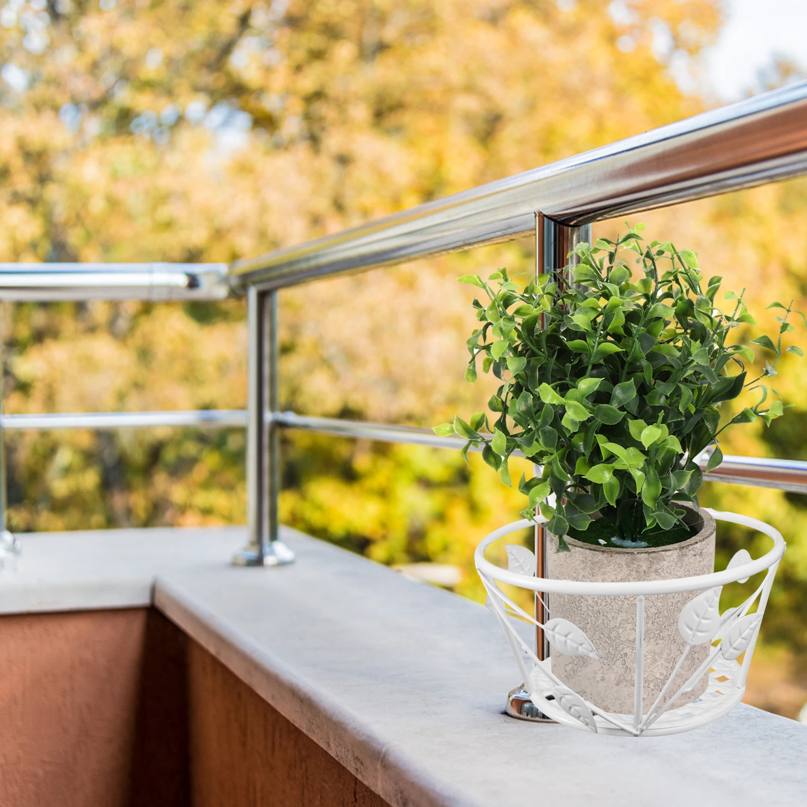 1pc Hanging Flowerpot Iron Rack for Flowerpot Stand Balcony Railing White Color Plant Stand Storage
1pc Hanging Flowerpot Iron Rack for Flowerpot Stand Balcony Railing White Color Plant Stand Storage