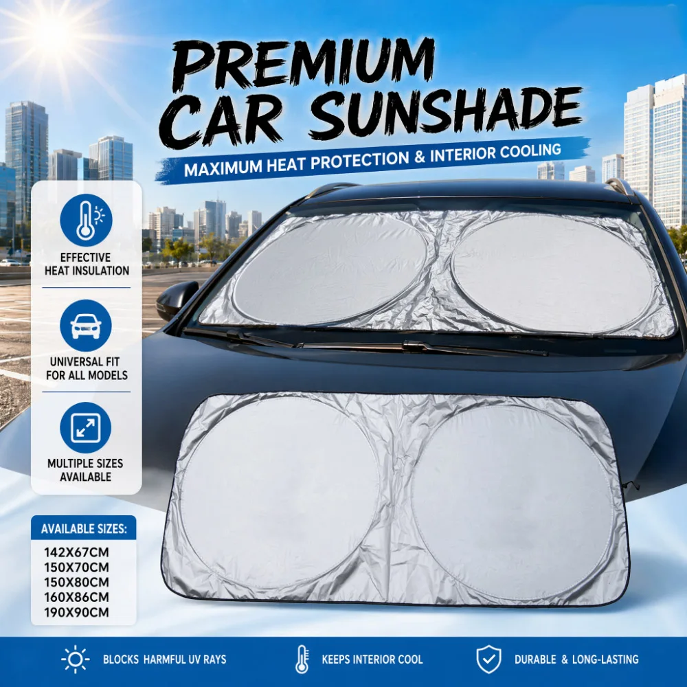Car Front Window Heat Shield Sunshade, Anti UV Folding Sunscreen Parasol, Interior Windscreen Sun Visor Auto Accessories
Car Front Window Heat Shield Sunshade, Anti UV Folding Sunscreen Parasol, Interior Windscreen Sun Visor Auto Accessories
