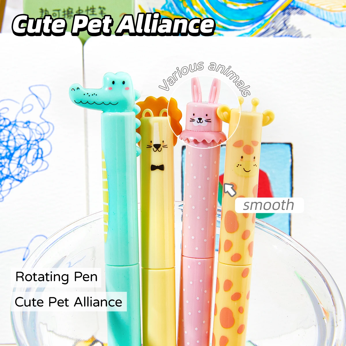 4pcs Zoo Animal Theme Blue Ink Erasable Gel Pens 0.5mm, Smooth Writing for School, Office, Journals, Back-to-School Supplies
4pcs Zoo Animal Theme Blue Ink Erasable Gel Pens 0.5mm, Smooth Writing for School, Office, Journals, Back-to-School Supplies