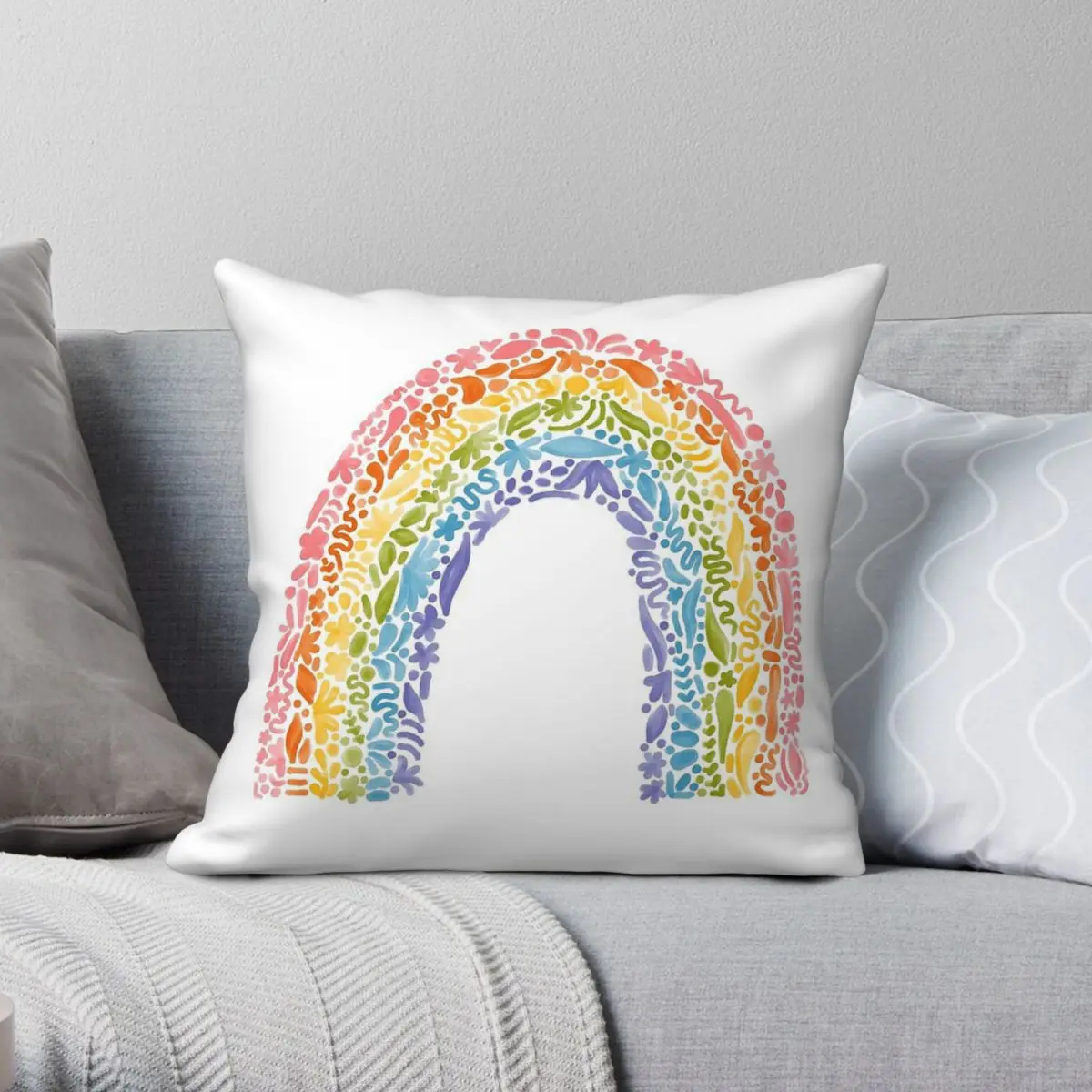 Floral Arch Rainbow Square Pillowcase Polyester Linen Velvet Printed Zip Decorative Throw Pillow Case Car Cushion Cover
Floral Arch Rainbow Square Pillowcase Polyester Linen Velvet Printed Zip Decorative Throw Pillow Case Car Cushion Cover