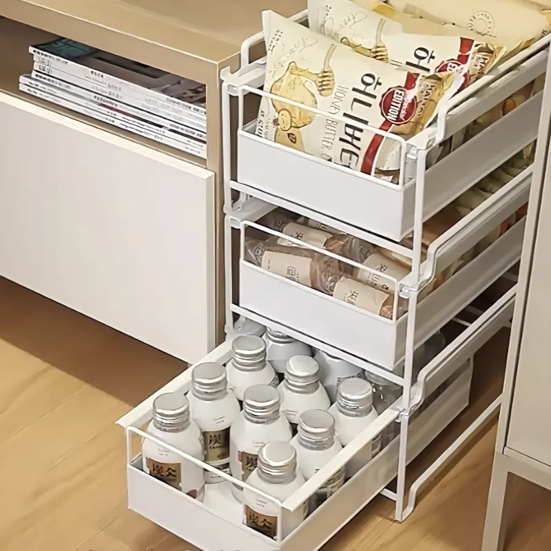 Sink cabinet pull-out storage basket rack can be stacked drawer type sundries sorting storage basket free installation
Sink cabinet pull-out storage basket rack can be stacked drawer type sundries sorting storage basket free installation