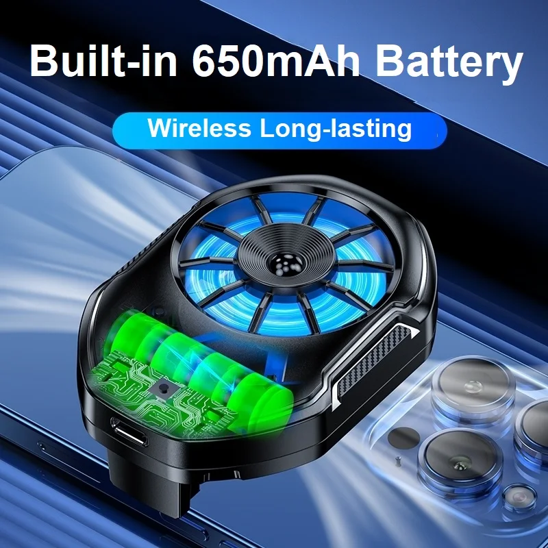 FS21 Phone Cooler Bracket 650mAh Rechargeable 8H Long-Lasting High-Speed Cooling Fan Quiet Operation with RGB Lights for Gaming
FS21 Phone Cooler Bracket 650mAh Rechargeable 8H Long-Lasting High-Speed Cooling Fan Quiet Operation with RGB Lights for Gaming
