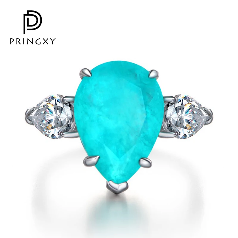 PRINGXY New 5CT Water Drop Palaiba Gemstone 925 Sterling Silver High Carbon Diamond Ring for Woman Bridal Trendy Vintage Jewelry
PRINGXY New 5CT Water Drop Palaiba Gemstone 925 Sterling Silver High Carbon Diamond Ring for Woman Bridal Trendy Vintage Jewelry
