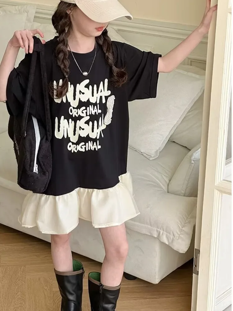 Children's Clothing Girls' Summer Fake Two-piece Dress New Summer Clothing Children's Casual Sweet Short Sleeved Thin Skirt
Children's Clothing Girls' Summer Fake Two-piece Dress New Summer Clothing Children's Casual Sweet Short Sleeved Thin Skirt