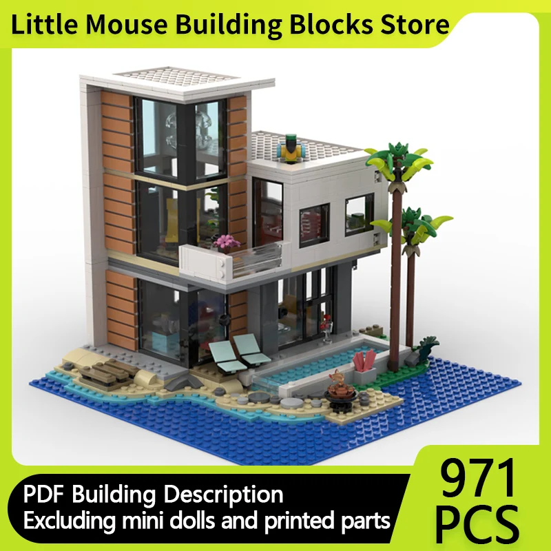 City Street View Model MOC Building Bricks Modern Beach House Modular Technology Gifts Holiday Assemble Children Toys Suit
City Street View Model MOC Building Bricks Modern Beach House Modular Technology Gifts Holiday Assemble Children Toys Suit