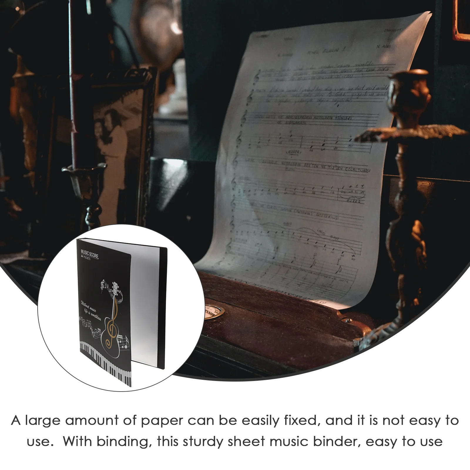 A4 PVC Durable Sheet Music Binder Office Document Organizer Waterproof File Storage Case Waterproof Sheet Double
A4 PVC Durable Sheet Music Binder Office Document Organizer Waterproof File Storage Case Waterproof Sheet Double