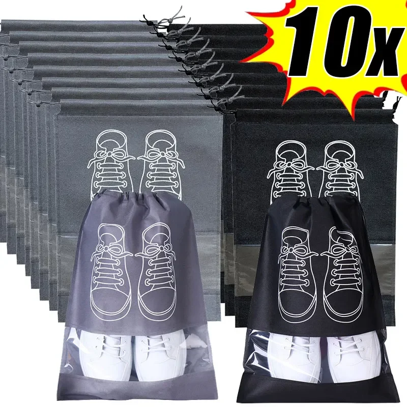 5/10pcs Shoe Storage Bag with Thickened Non-woven Fabric Strap Mouth Large Capacity Travel Waterproof Shoe Bag Moistureproof
5/10pcs Shoe Storage Bag with Thickened Non-woven Fabric Strap Mouth Large Capacity Travel Waterproof Shoe Bag Moistureproof