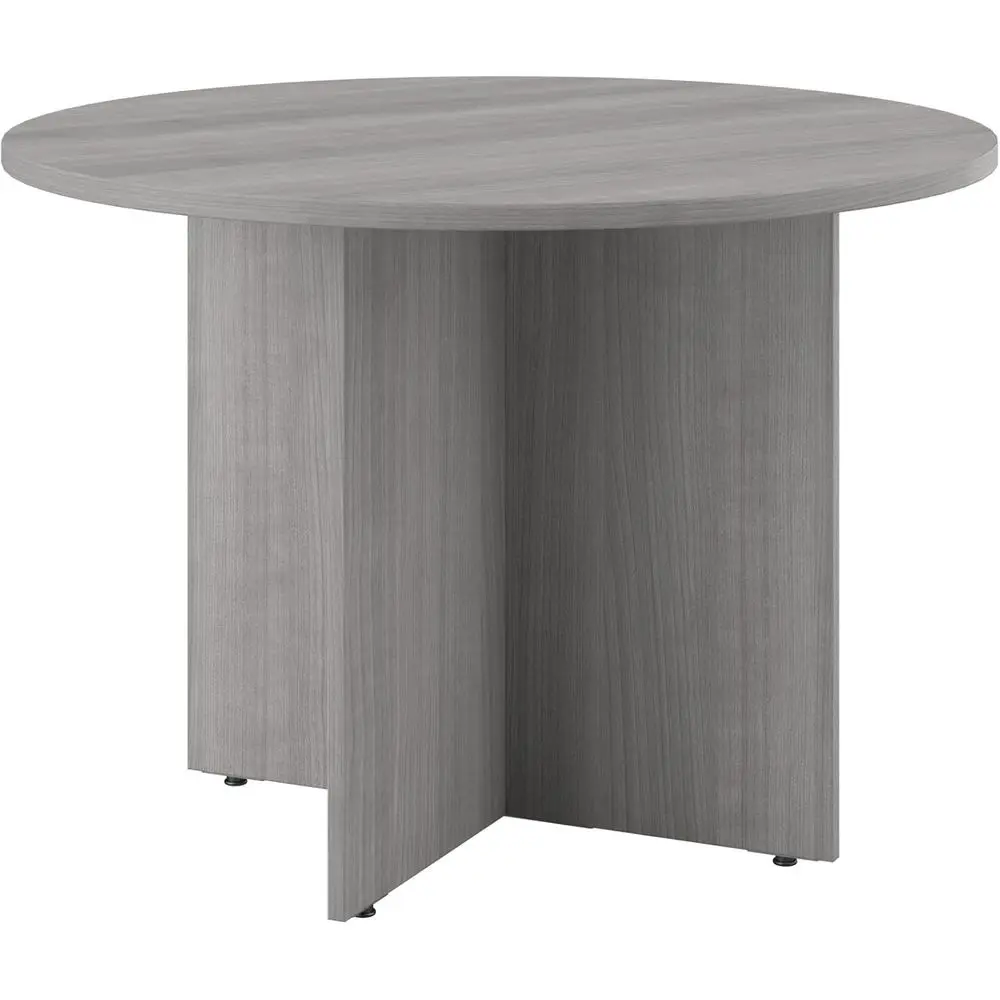 Platinum Gray 42-inch Round Conference Table with Wooden Base for 4 People
Platinum Gray 42-inch Round Conference Table with Wooden Base for 4 People