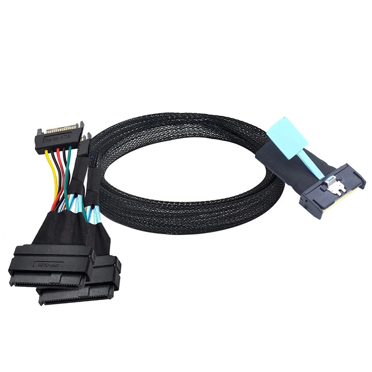 Hot sale Slimline SAS MCIO 8i 74P to Dual SFF 8639 with 15P SATA Male Power Data Cable for Server Adapter Cable 0.8m
Hot sale Slimline SAS MCIO 8i 74P to Dual SFF 8639 with 15P SATA Male Power Data Cable for Server Adapter Cable 0.8m