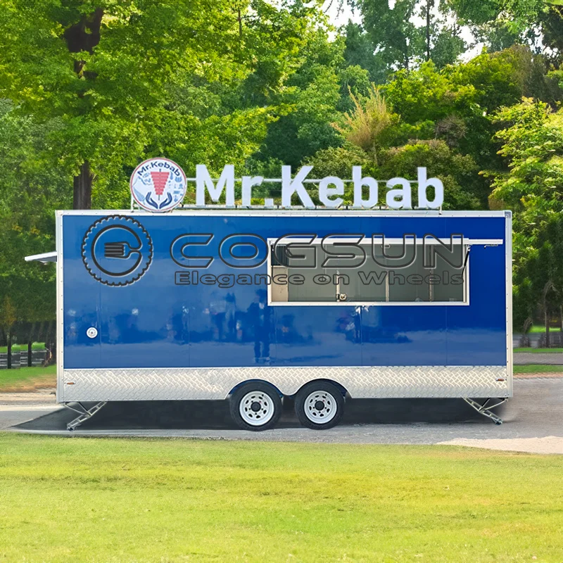 COGSUN Hot Dog Cart Mobile Food Truck with Custom Kitchen for Street Business
COGSUN Hot Dog Cart Mobile Food Truck with Custom Kitchen for Street Business