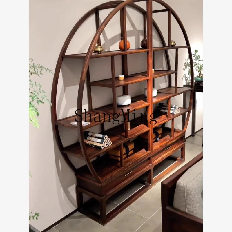 ZYY Solid Wood Ebony Display Rack Chinese Round Duobao Pavilion Entrance Cabinet Shelf
ZYY Solid Wood Ebony Display Rack Chinese Round Duobao Pavilion Entrance Cabinet Shelf