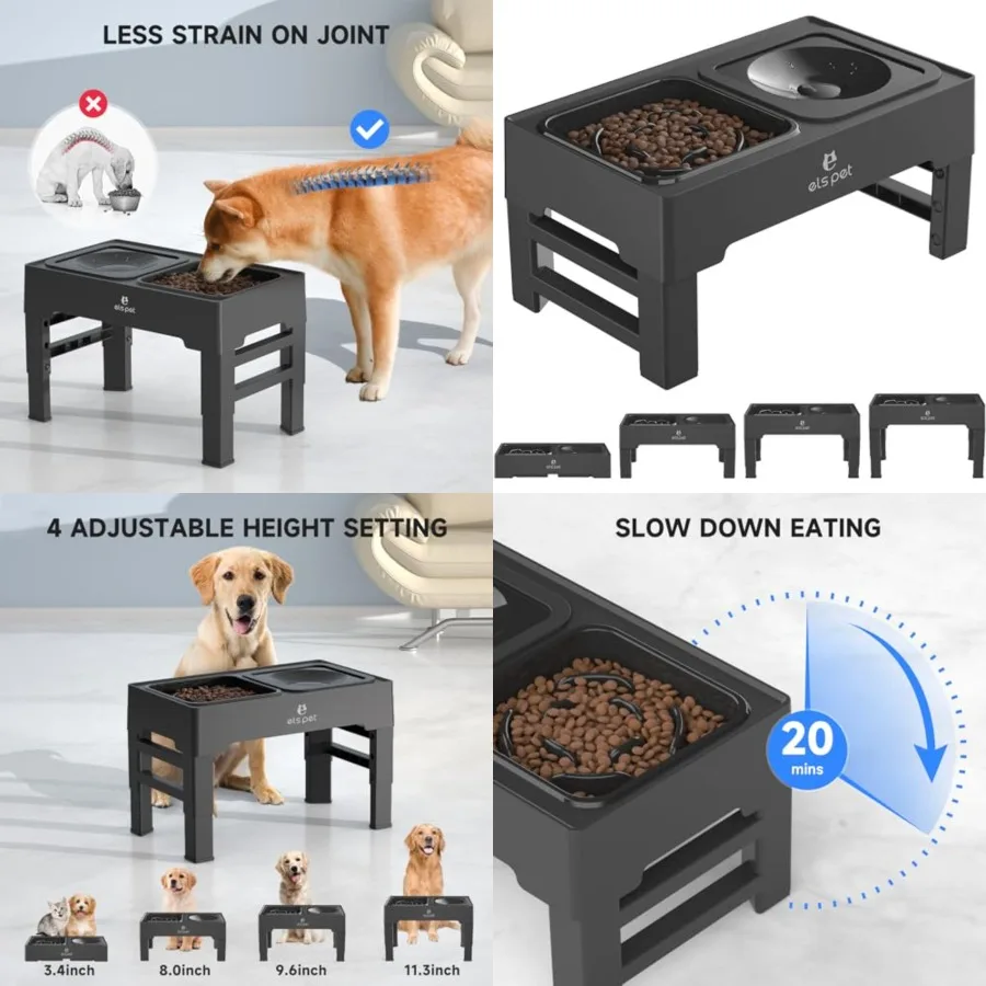Elevated Dog Bowls, Adjustable Raised Dog s with No Spill Dog Water and/, Stand for Small Medium Large Dogs, Cats and Pets Plas
Elevated Dog Bowls, Adjustable Raised Dog s with No Spill Dog Water and/, Stand for Small Medium Large Dogs, Cats and Pets Plas